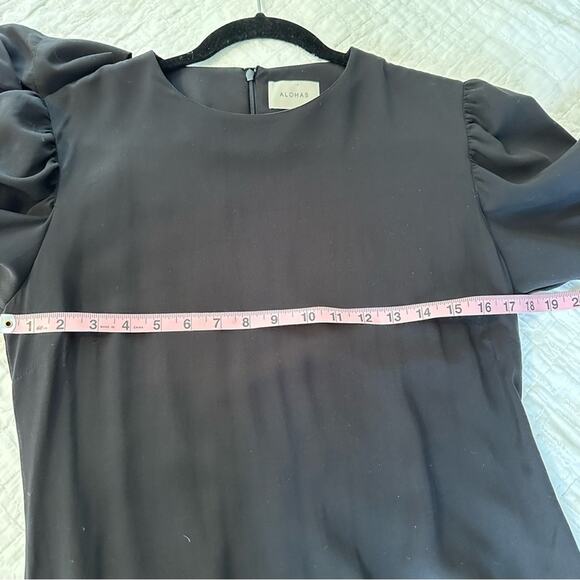 ALOHAS Exclesa - Black Midi Dress Large Long Sleeve - Picture 9 of 13